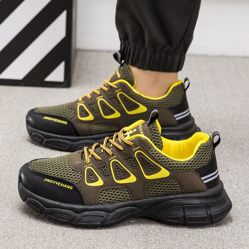 Men's Hiking Breathable Comfortable Green Trendy Cool Men's Shoes