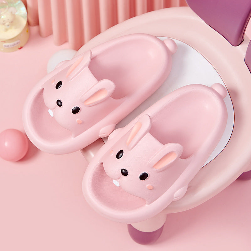 Sandales d'été pour enfants avec motif de lapin mignon et dessin animé de taille moyenne et grande