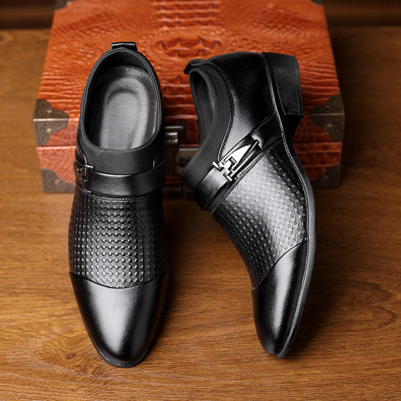 Zapatos de cuero de moda de talla grande formales de negocios de otoño para hombres