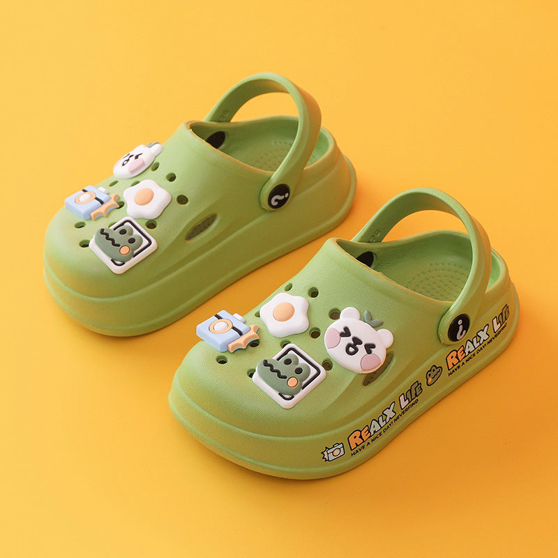 Children's Rabbit Cute Cartoon Labeling Big Hole Kid's Shoes