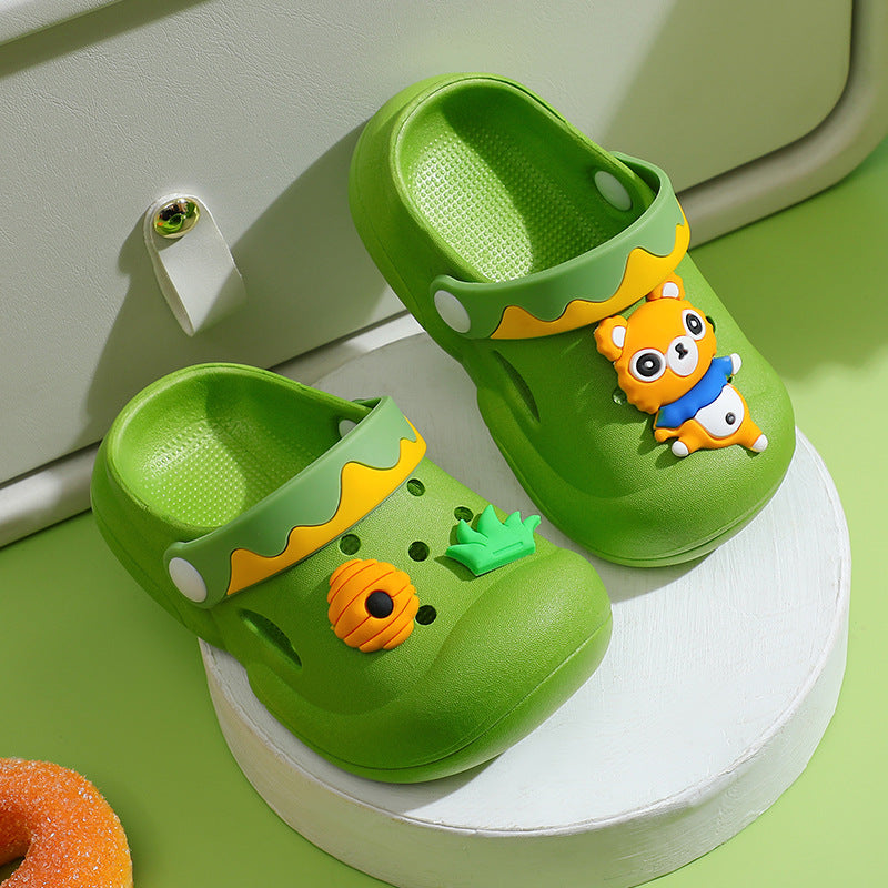 Children's Summer Home Soft Bottom Cartoon Boy Hole Kid's Shoes