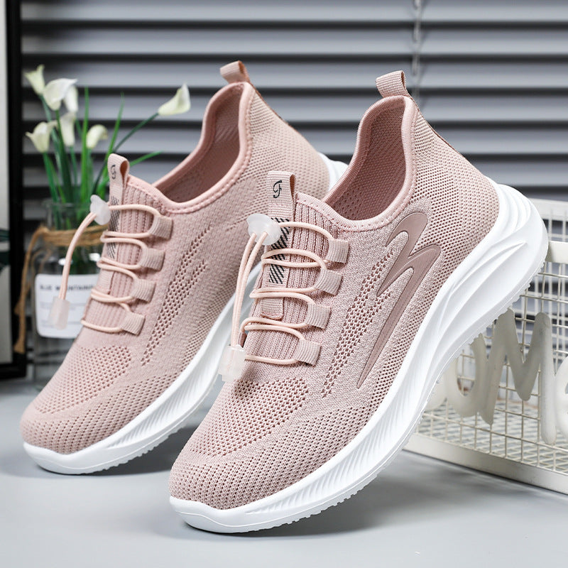 Women's Walking Spring Flying Woven Seamless Breathable Women's Shoes