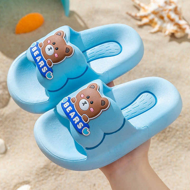 Children's Boys Cute Cartoon Soft Bottom Bathroom Sandals