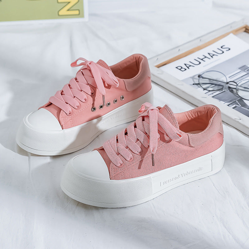 Women's Style Thick Bottom All-match Ugly And Canvas Shoes