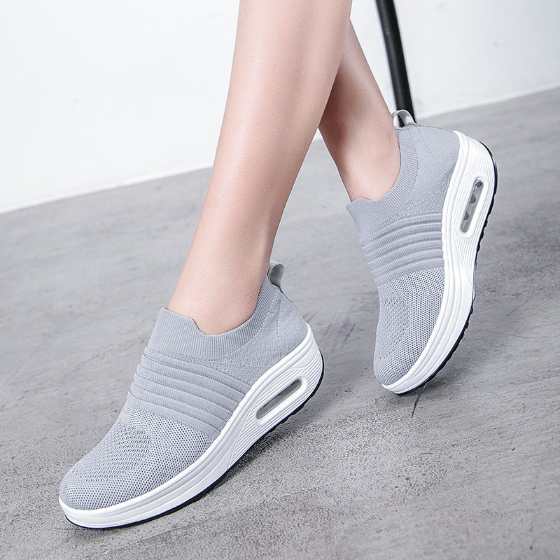 Women's Dancing Sports Rocking Nurse Soft Bottom Square Sneakers