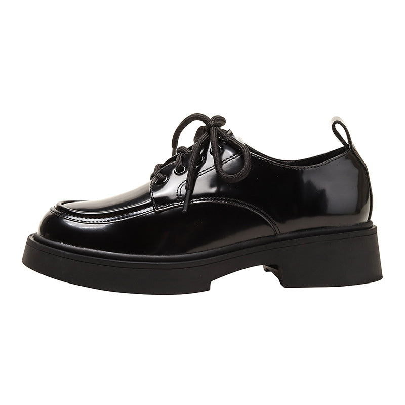 Black Soft Bottom Surface Pumps Thick-soled Loafers