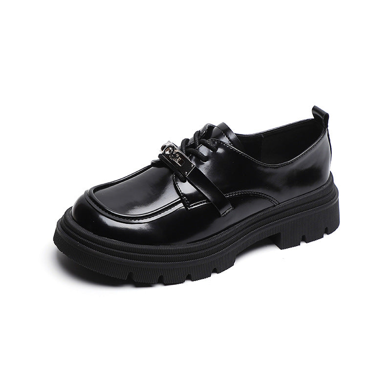 Women's Style Lace-up Chunky Platform Muffin Loafers