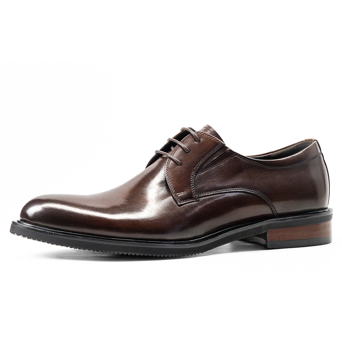Men's Make Difference! Wire Drawing Craft Derby Shoes! Leather Shoes