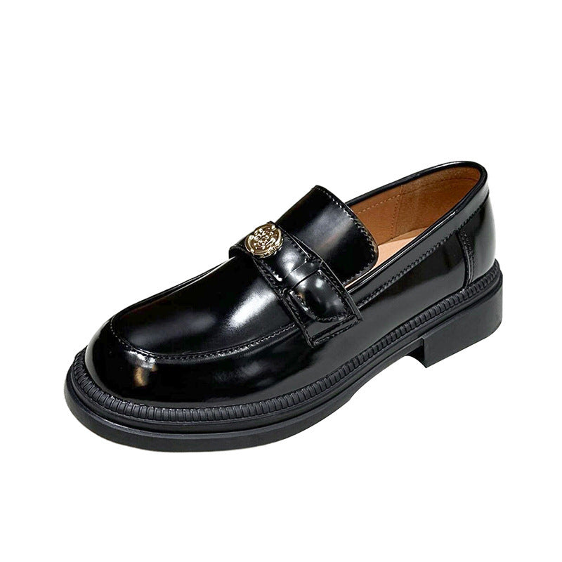 Plateau-Loafer „Su Camellia“ mit kleiner Goldmünze für Damen