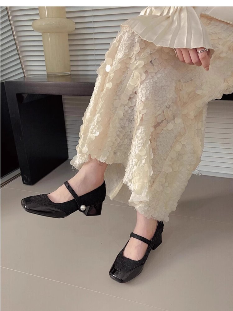 Jane Soft mit Rock Französisch Lei Stil Damenschuhe