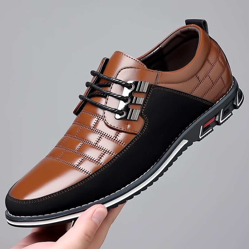Cool Classy Melden Chaussures en cuir tricolores de grande taille