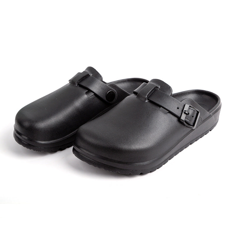 Women's & Men's Closed-toe Outdoor Wear Stylish Adjustable Buckle Indoor House Slippers