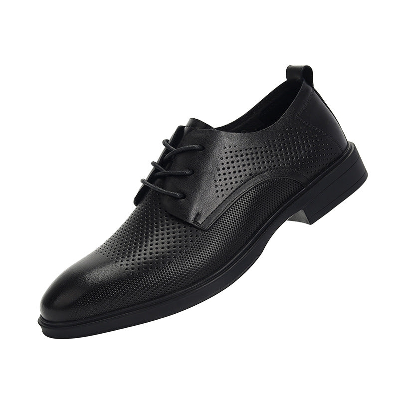 Men's Summer Hollow-out Business Breathable Comfortable Leather Shoes