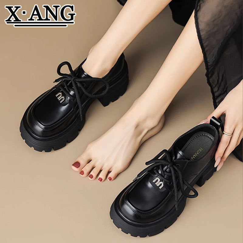 Women's Authentic Spring Platform Heightened British Style Loafers