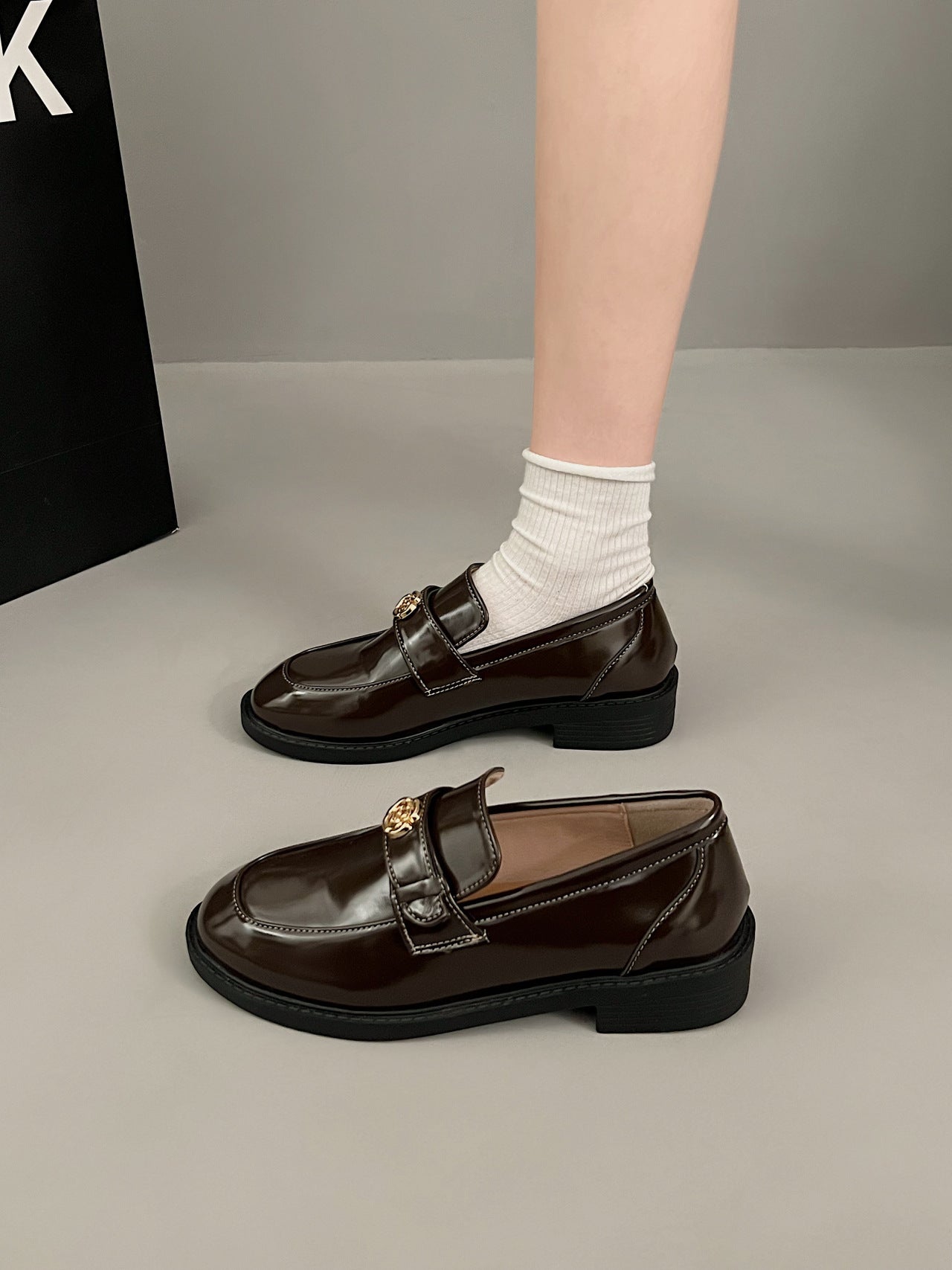 Mocassins rétro à une pédale pour femmes de petite taille