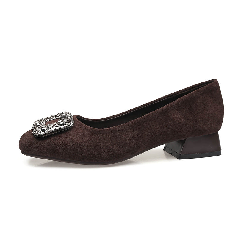 Women's Toe Low Female Commuter Low-cut Rhinestone Women's Shoes