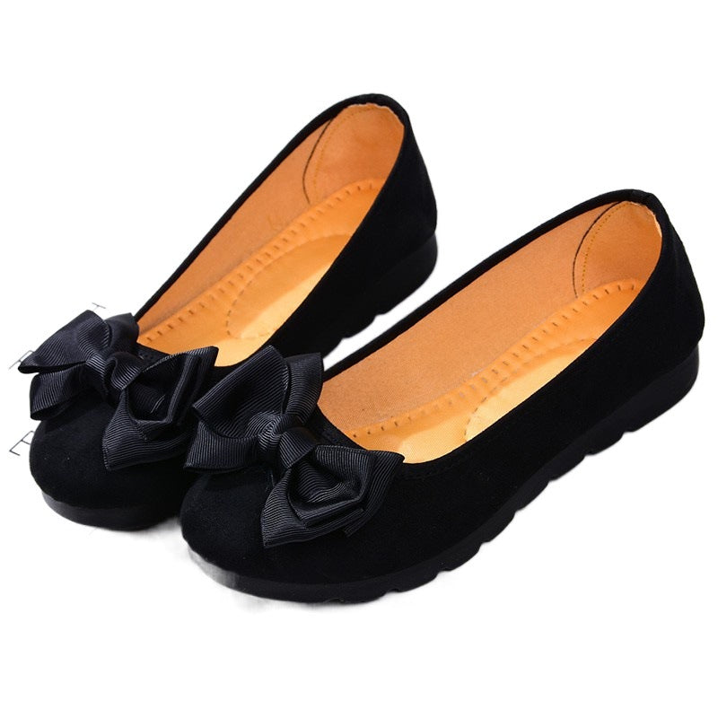 Women's & Men's Old Cloth Black Soft Bottom One Casual Shoes