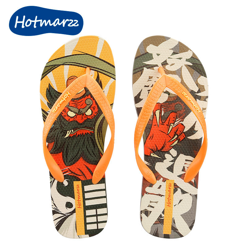 Men's National Trendy Style Chinese Non-slip Summer Flip Flops