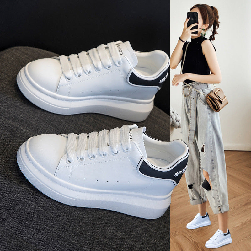 Women's Platform All-matching Comfortable Popular White Casual Shoes