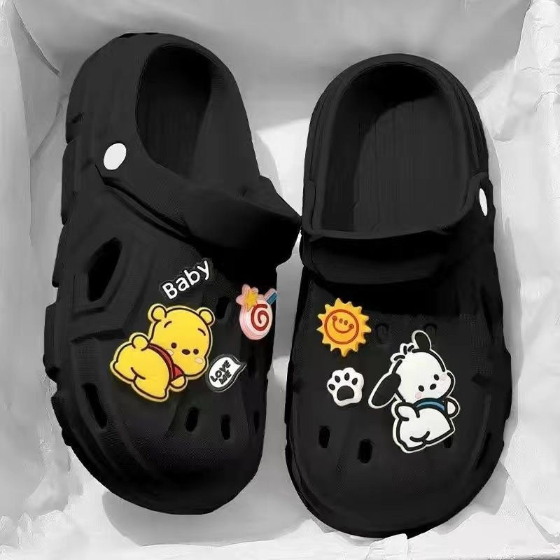 Women's Hole Summer Outdoor Cartoon Closed Toe Women's Shoes