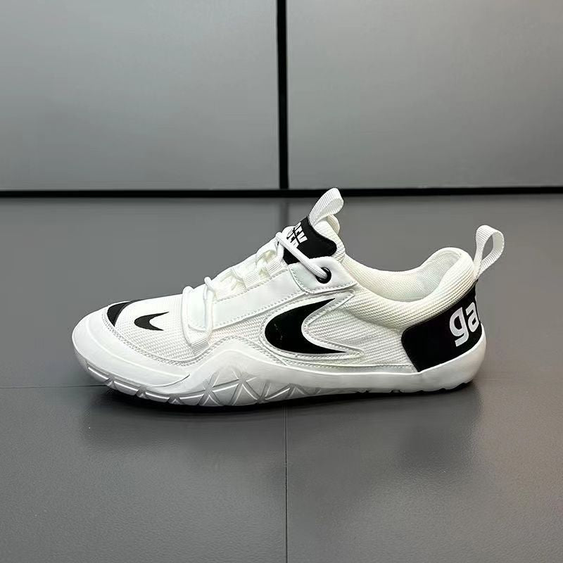 Men's White Mesh Breathable Platform Fashionable Stylish Sneakers