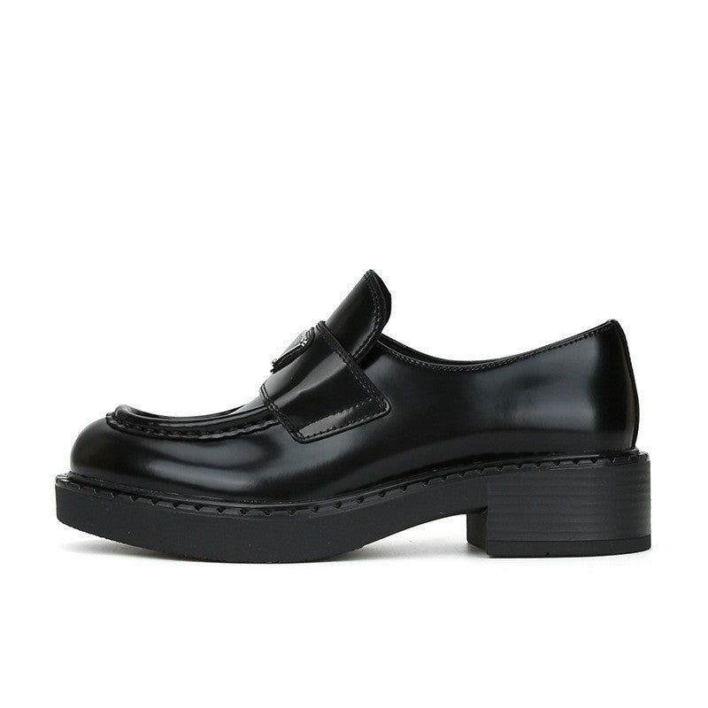 P Home Damen-Loafer mit dicker Sohle und klobiger Sohle