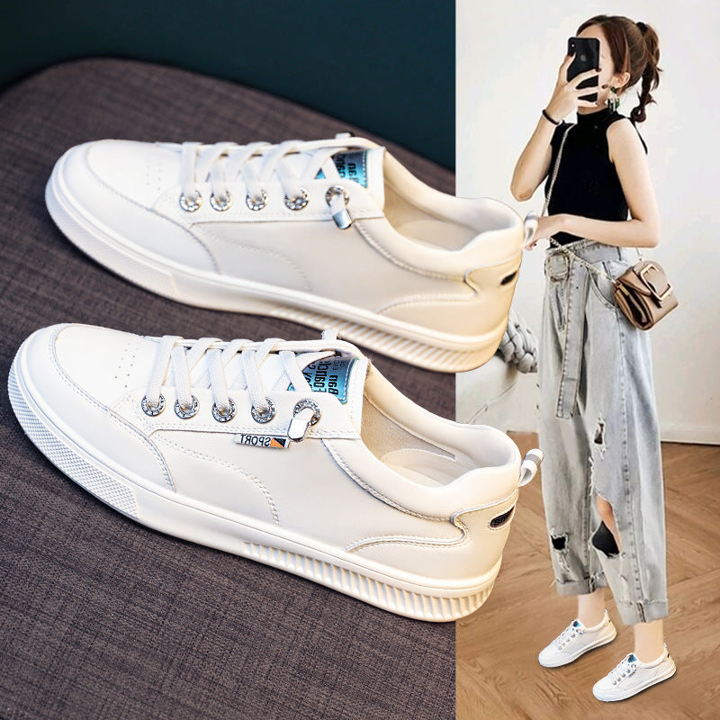 Pretty Graceful Women's White Autumn All-match Casual Shoes