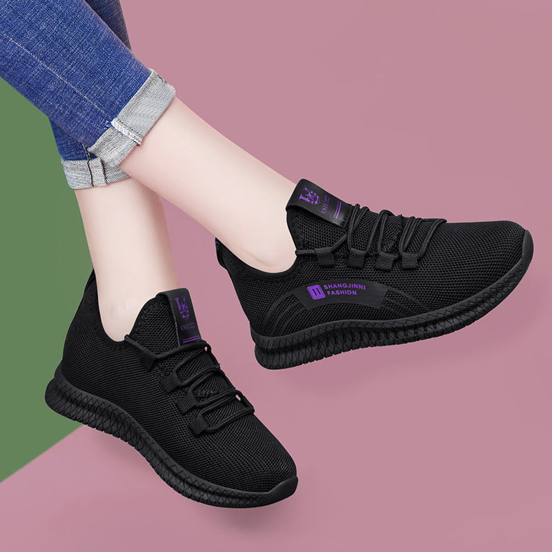 Chaussures décontractées plates de style coréen à bouche peu profonde pour femmes