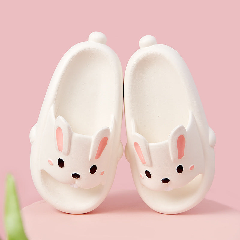 Sandales d'été pour enfants avec motif de lapin mignon et dessin animé de taille moyenne et grande