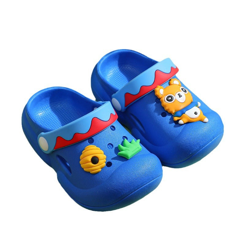 Children's Summer Home Soft Bottom Cartoon Boy Hole Kid's Shoes