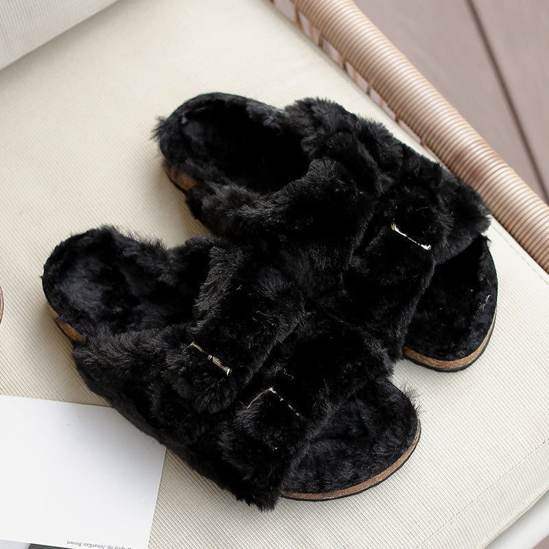 Women's Winter Cotton Outer Wear Thermal Furry Women's Shoes