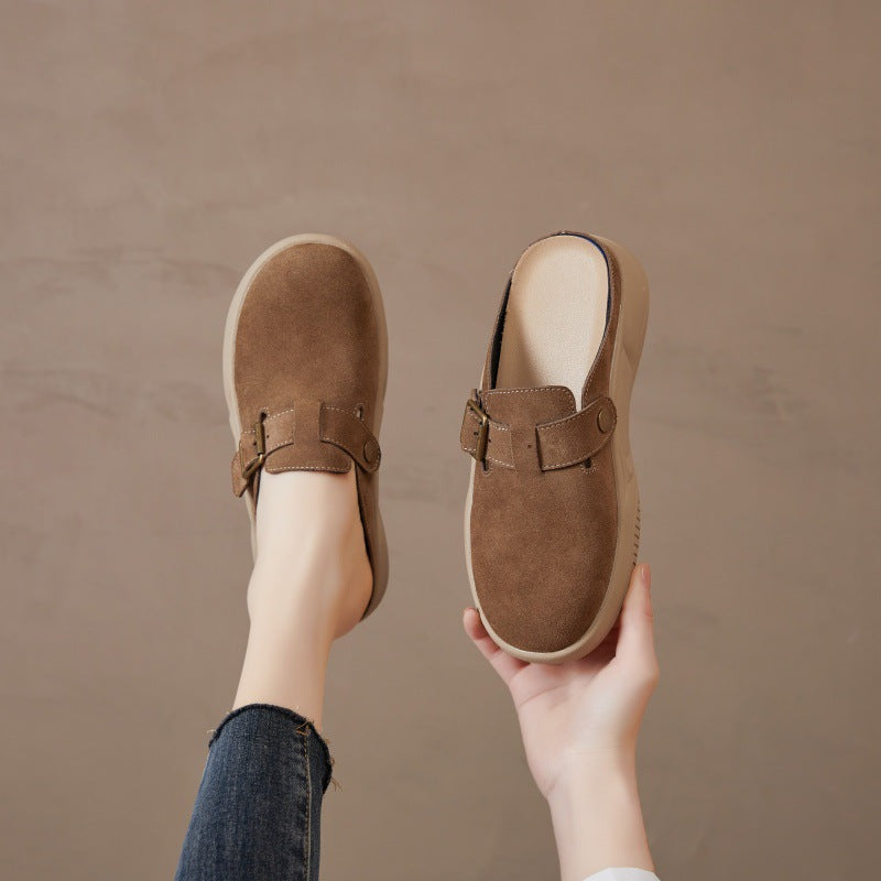Women's Authentic Toe Box Half Outer Wear Sandals