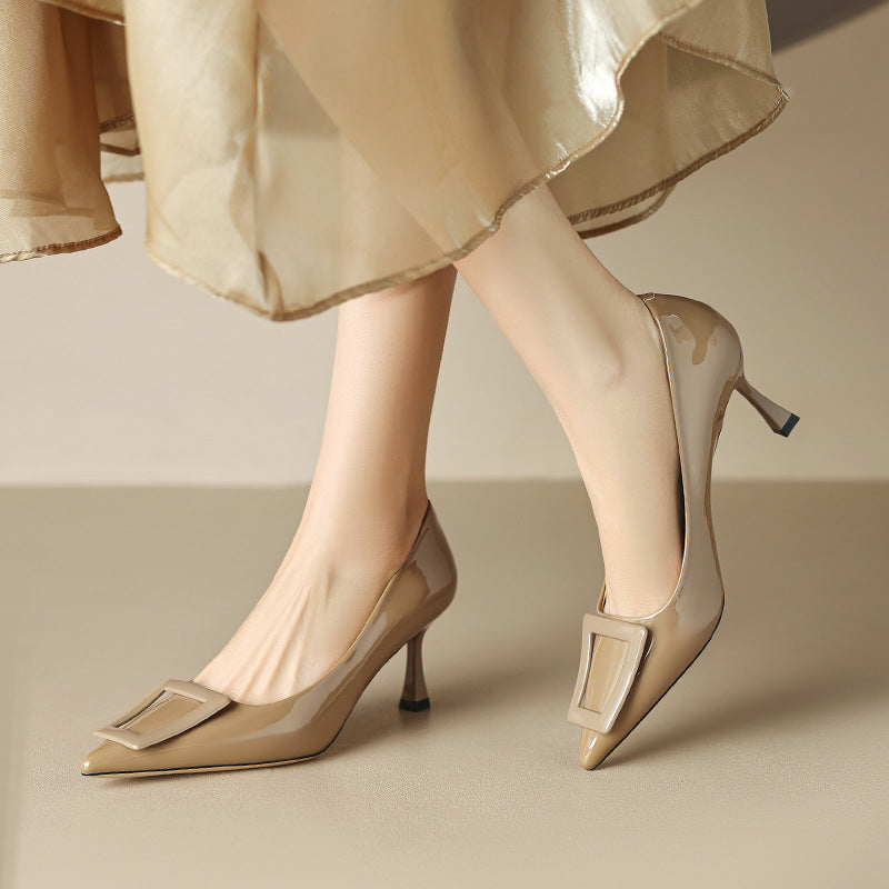 Unique Women's Stiletto Spring Pointed-toe Authentic Women's Shoes
