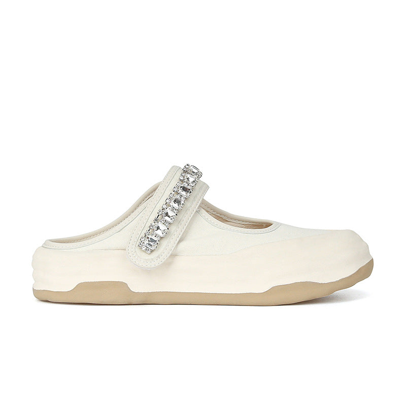 Women's Su Toe Cap Semi Outer Wear Summer Canvas Shoes