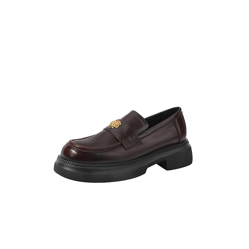 Damen Su Loafer mit höhenvergrößernder Einlegesohle, klein, goldfarben