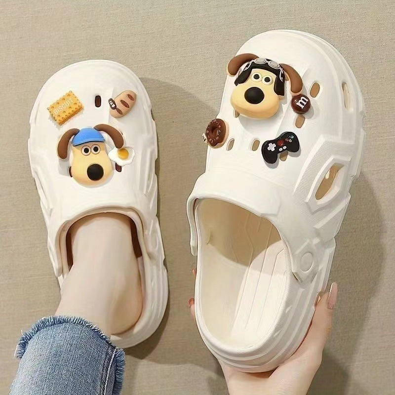 Women's Hole Summer Outdoor Cartoon Closed Toe Women's Shoes