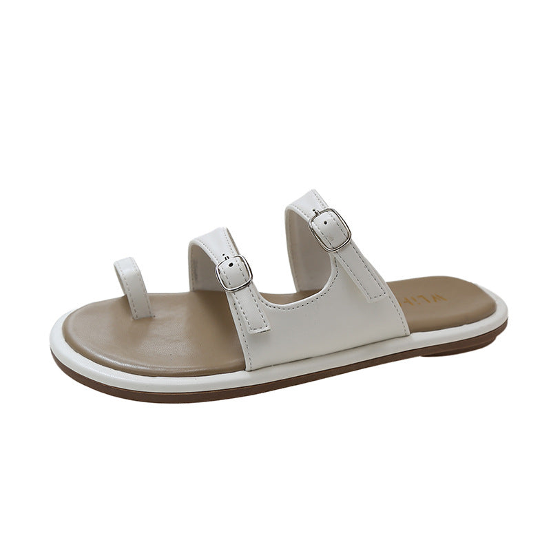 Women's Outdoor Spring Niche Simplicity Toe Covering Sandals