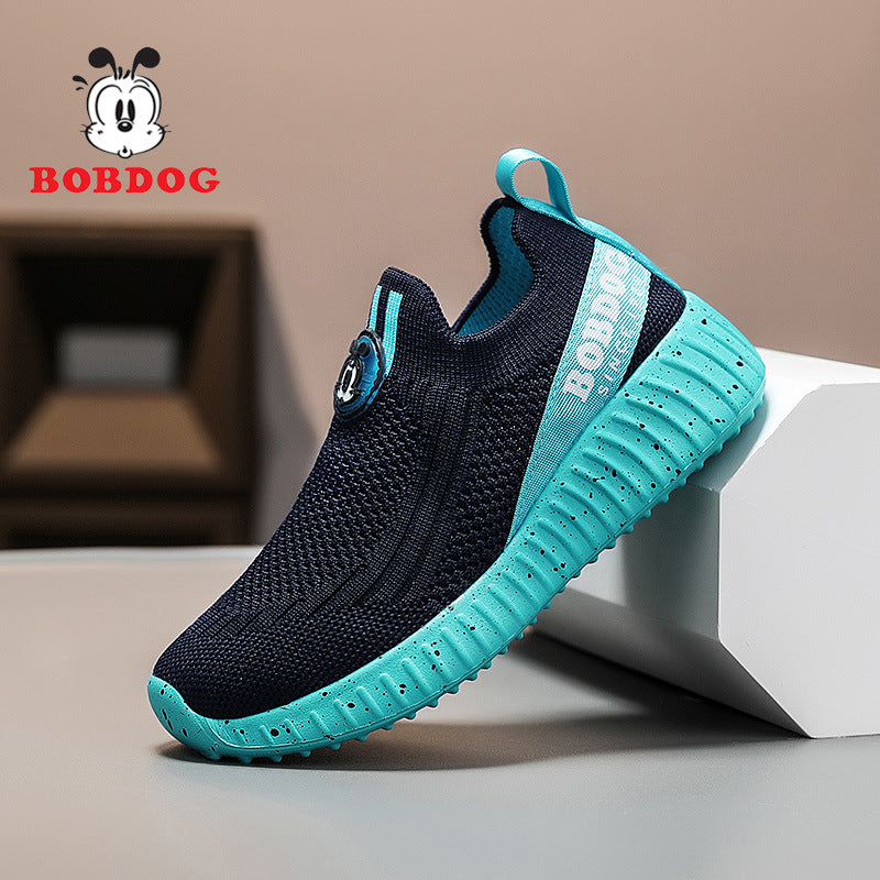 Children's Boys Breathable Mesh Surface Slip-on Running Sneakers