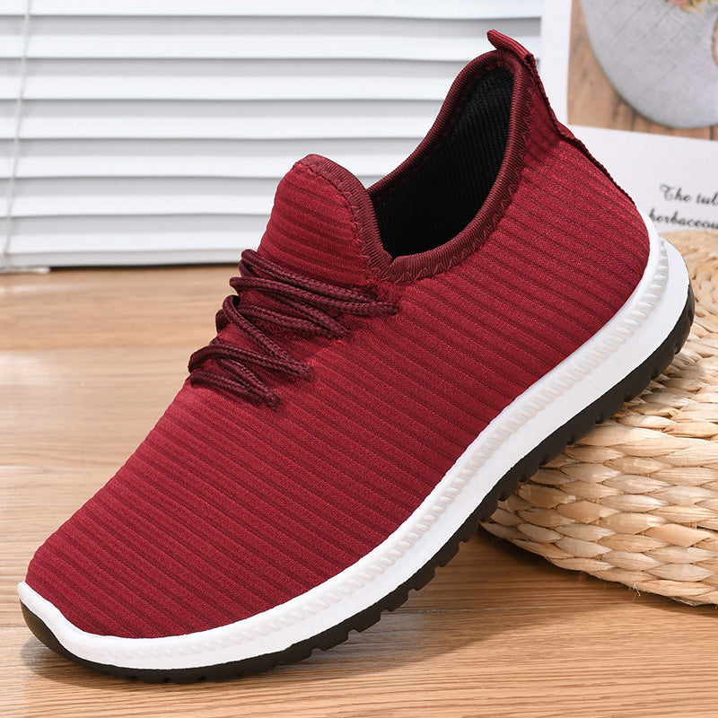 Chaussures de marche pour femmes et hommes, semelles souples en tissu