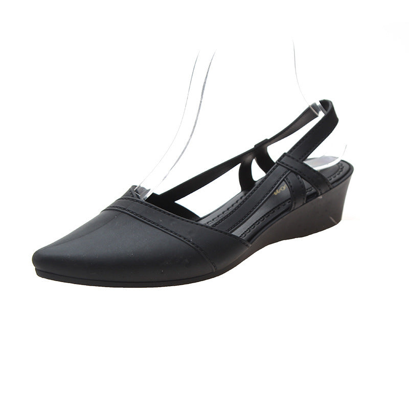 Women's Shallow Mouth Wedge Pointed Toe Toe-covered Casual Shoes