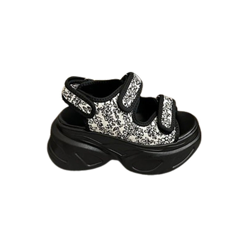 Thick Bottom Muffin Ethnic Style Velcro Sports Sandals
