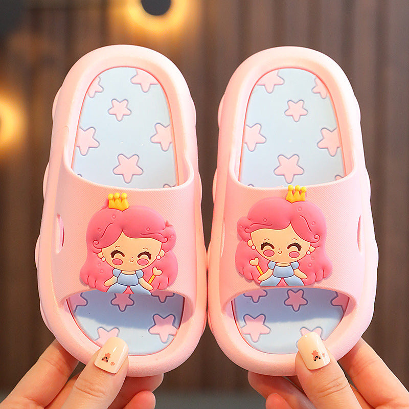 Sandales d'été pour garçons avec motif princesse de dessin animé mignon pour enfants