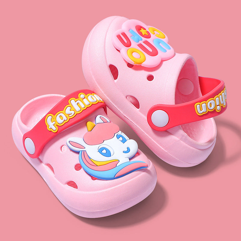 Children's Summer Hole Cartoon Home Wear Soft Kid's Shoes