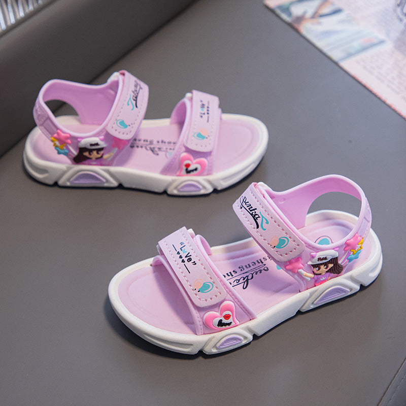 Children's Summer Cartoon Cute Princess Soft Bottom Sandals