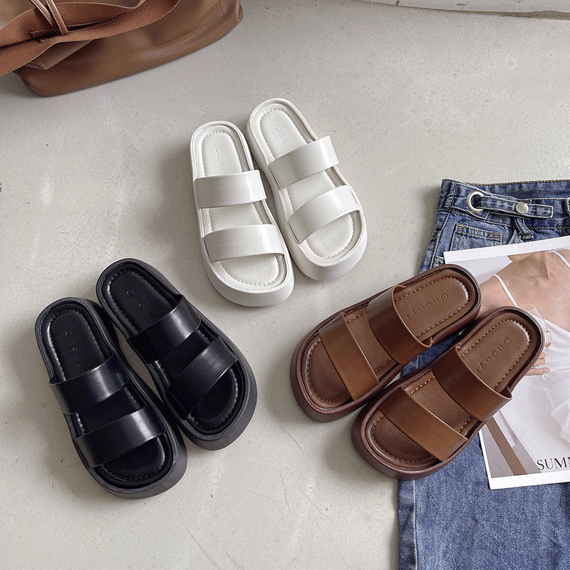Women's Outdoor Summer Korean Platform Small Slippers