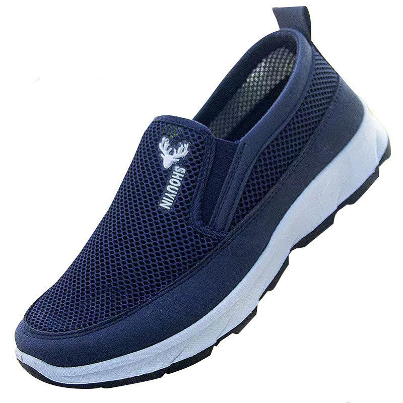 Herren Sommer Mesh Oberfläche Slip-on Bequeme atmungsaktive Freizeitschuhe