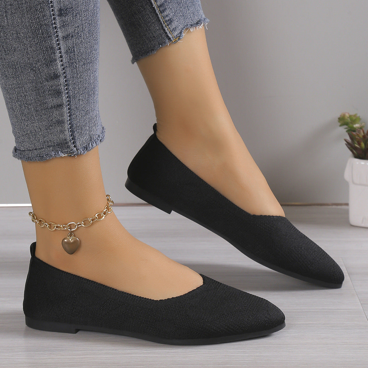 Women's Bottom Pointed Toe Pumps Breathable Soft Women's Shoes