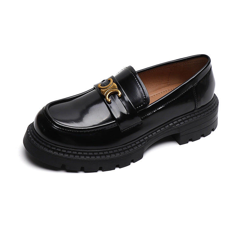 Women's Style Small Thick Round Toe Soft Loafers