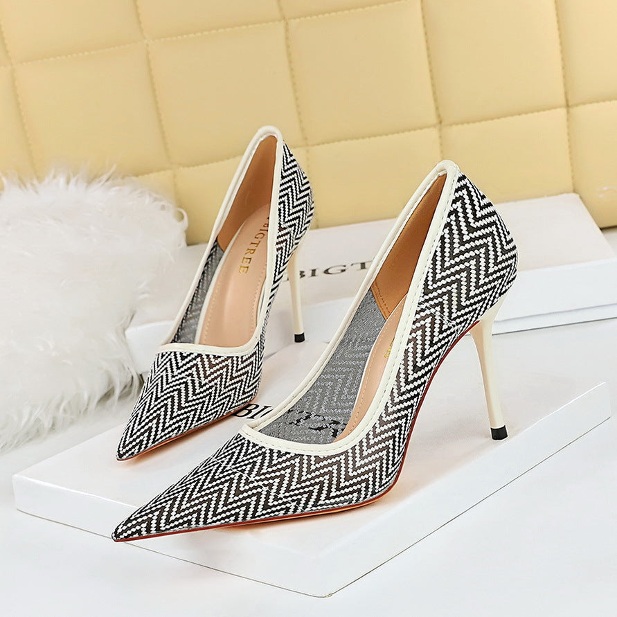 Women's Fashion High Stiletto Shallow Mouth Pointed Toe Women's Shoes