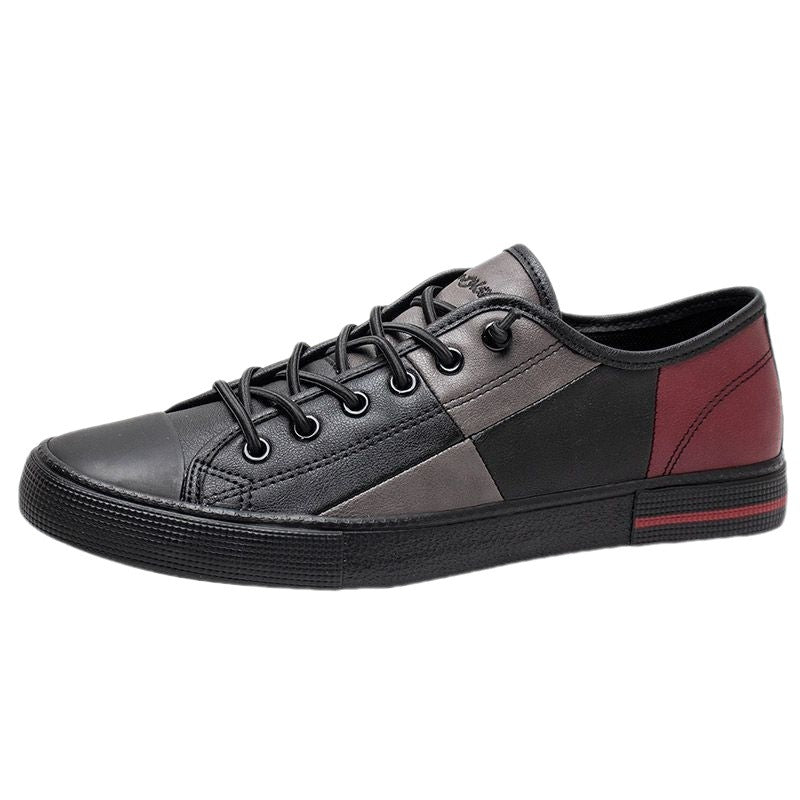 Herren Frühling Koreanische Mode Farblich passende Skateboard Sneakers